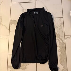 Black Quarter-Zip Performance Pullover Jacket
